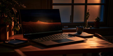 Laptop z zainstalowanym systemem Windows 10